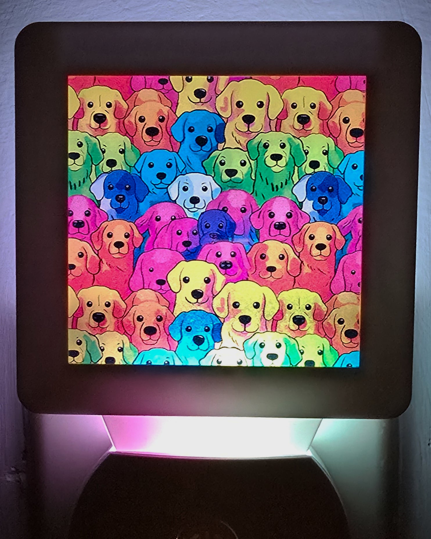 Plug-in night light with 3 screen images