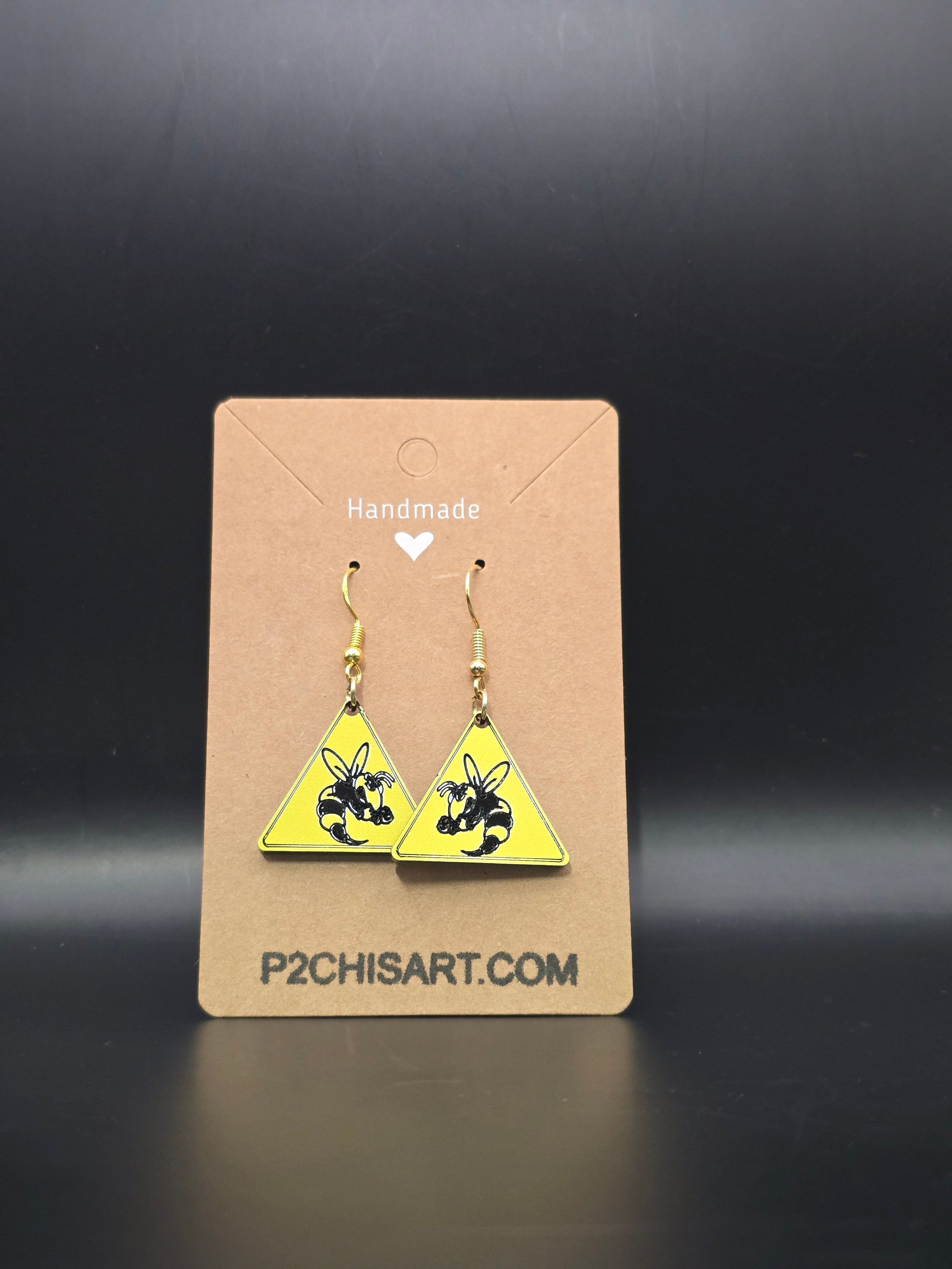Hornet Earrings - Triangular Warning