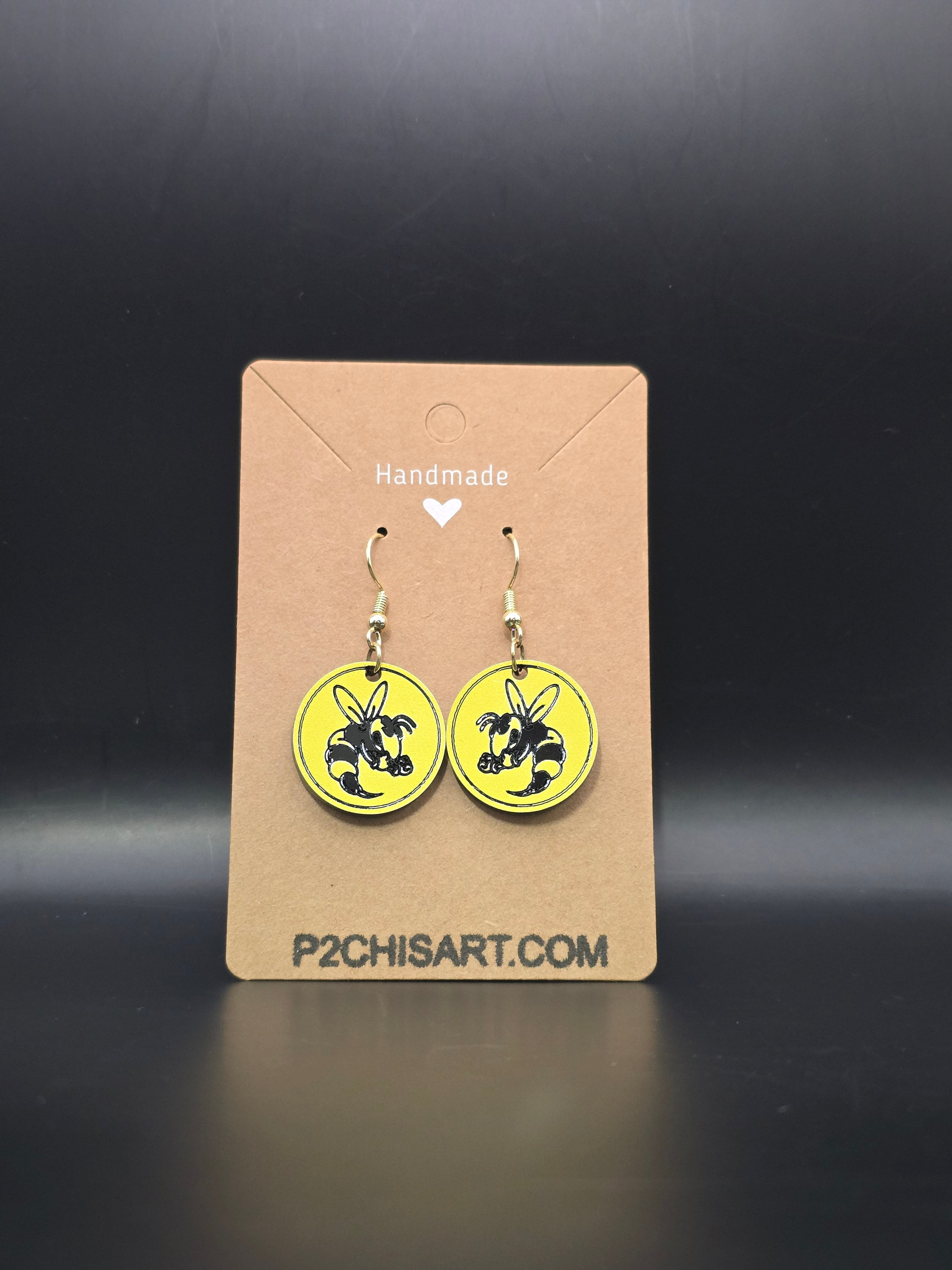 Hornet Earrings - Yellow Circle