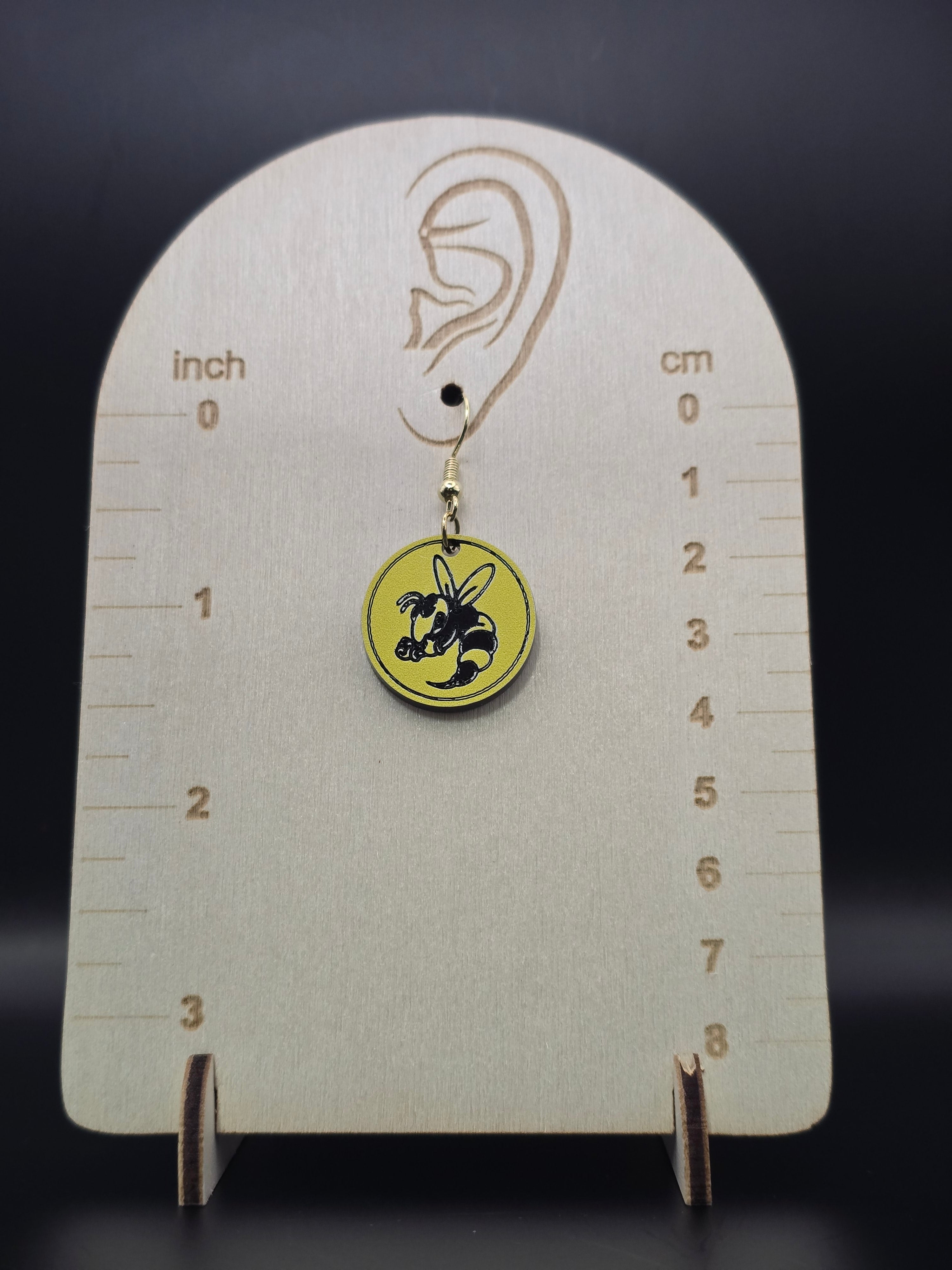 Hornet Earrings - Yellow Circle