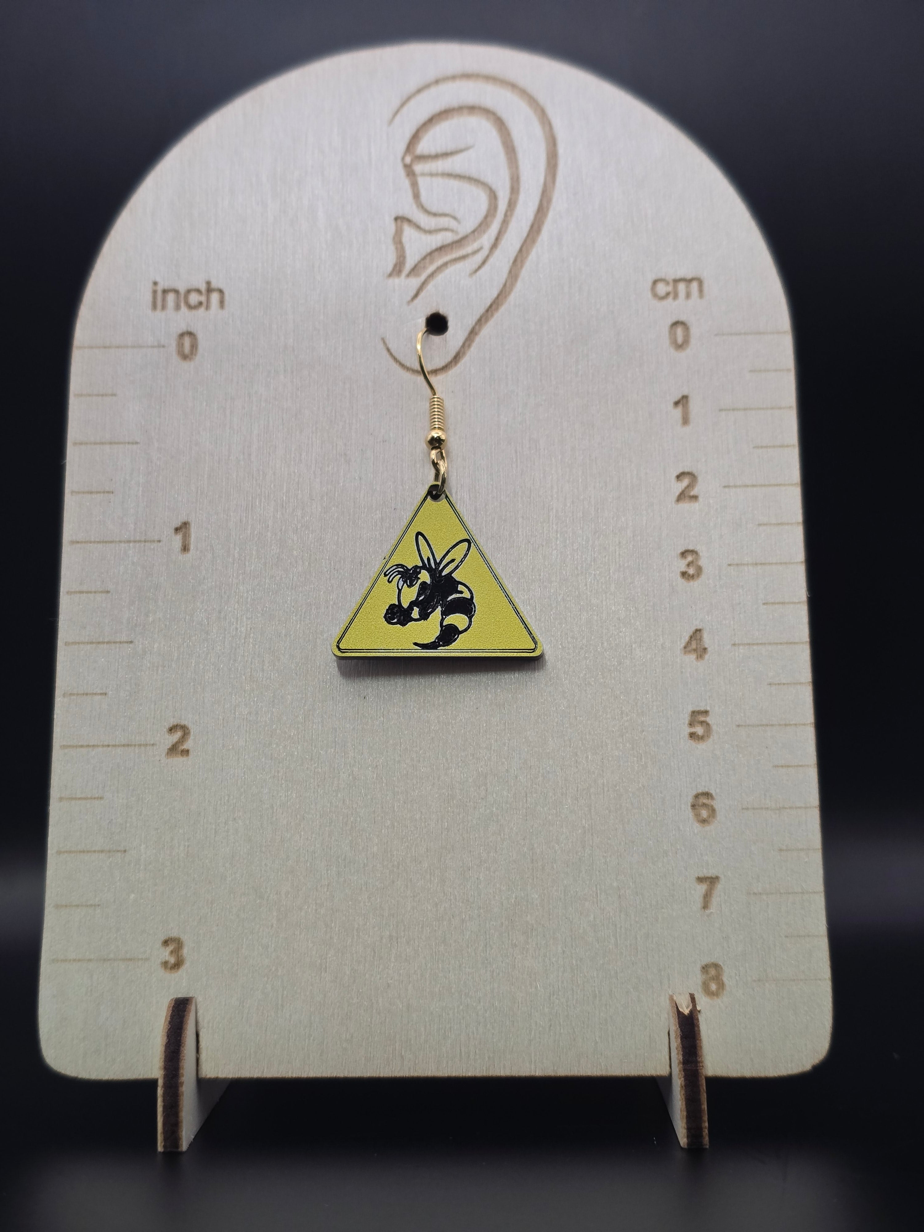 Hornet Earrings - Triangular Warning
