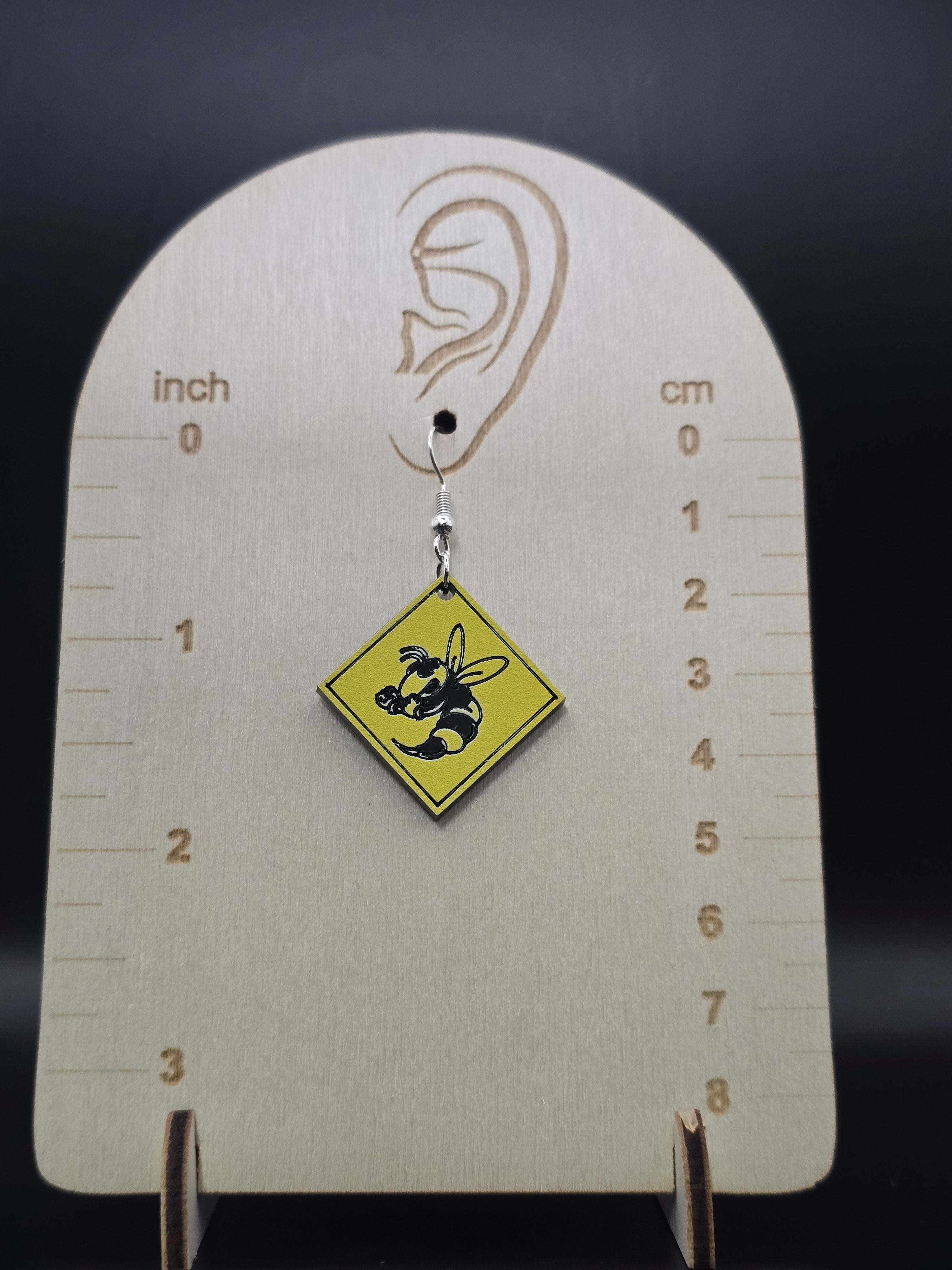 Hornet Earrings - Traditional Warning Sign